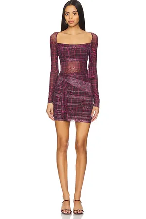 AFRM Vestido manga larga en color mauve talla L en - Mauve. Talla L (también en M, S, XL, XS, XXL).