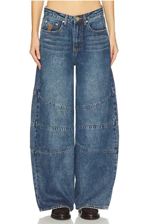 ONE TEASPOON Jeans de mezclilla de cintura media con barril en color azul talla 25 en - Blue. Talla 25 (también en 26, 27