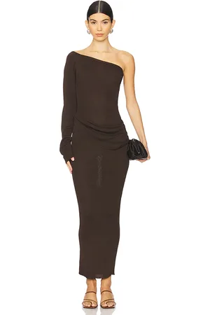 Baobab Maxi vestido un hombro kairi en color marrón talla L en - Brown. Talla L (también en M, S, XS).