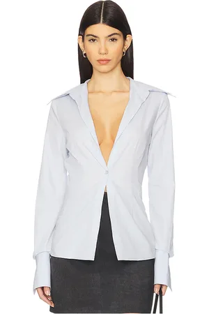 LAQUAN SMITH Fitted button down en color bebe azul talla L en - Baby Blue. Talla L (también en M, XS).