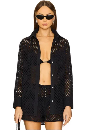 Solid Top con botones bronte en color negro talla L en - Black. Talla L (también en M, S, XL, XS).