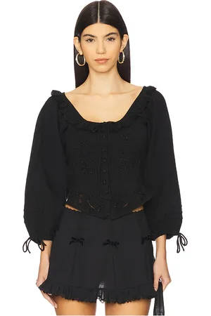 For Love & Lemons Harlow top en color talla M en - Black. Talla M (también en S, XS).