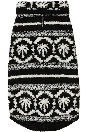 Barefoot Dreams Jersey para mascota cozychic malibu fair isle pet sweater en color negro talla L en - Black. Talla L (ta