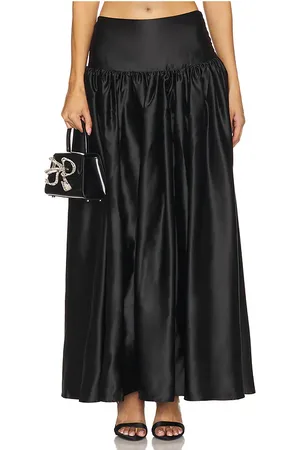 For Love & Lemons Falda maxi nelly en color talla L en - Black. Talla L (también en M, S, XS).