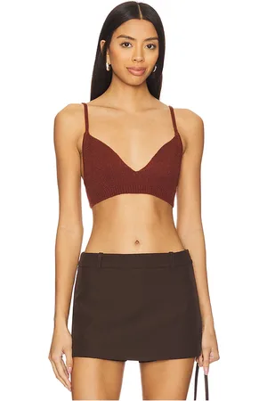 WeWoreWhat Sujetador top sweater en color marrón talla L en - Brown. Talla L (también en M, S, XL, XS).