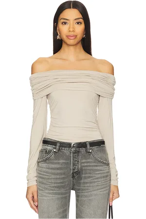 RAG&BONE Top manga larga luca en color taupe talla L en - Taupe. Talla L (también en M, S, XL, XS, XXS).