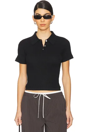 Guest In Residence Guest en residence shrunken polo top en color talla L en - Black. Talla L (también en S, XL, XS).