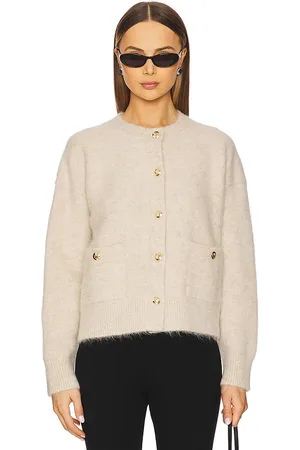 ANINE BING Cárdigan bobbie en color beige talla L en - Beige. Talla L (también en M, S).