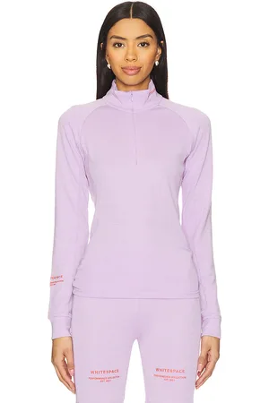 Whitespace Camiseta de cuello alto con capa base merino en color lavanda talla M en - Lavender. Talla M (también en S, XS).