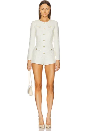 Amanda Uprichard Fallon romper en color blanco talla M en - White. Talla M (también en S, XL, XS).