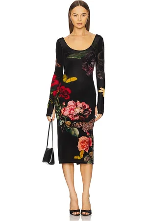 ALICE+OLIVIA Vestido delora en color negro talla 0 en - Black. Talla 0 (también en 2, 4, 6).