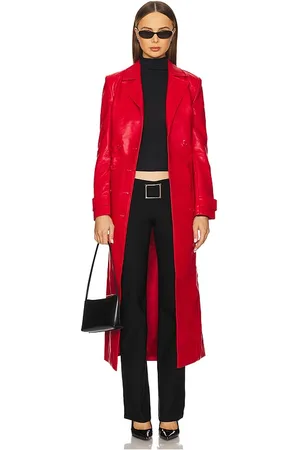 Bardot Gabardina de cuero sintético en color rojo talla M en - Red. Talla M (también en S, XS).