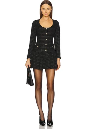 Amanda Uprichard Vestido fallon en color talla L en - Black. Talla L (también en M, S, XL, XS).
