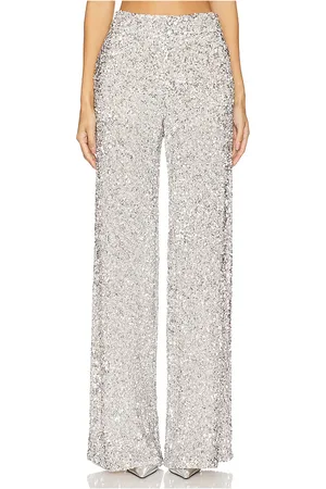 ALICE+OLIVIA Pantalón mame en color metálico talla 0 en - Metallic Silver. Talla 0 (también en 4, 6, 8).