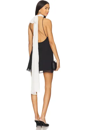 Amanda Uprichard Vestido manoella en color negro talla L en - Black. Talla L (también en M, S, XL, XS).