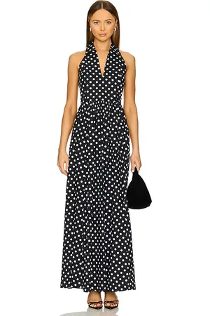 Caroline Constas Vestido largo aya en color negro, blanco talla S en - Black,White. Talla S (también en XS).