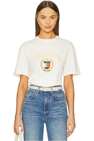 Tommy Hilfiger Camiseta reg en color crema talla L en - Cream. Talla L (también en M, S, XL/1X).