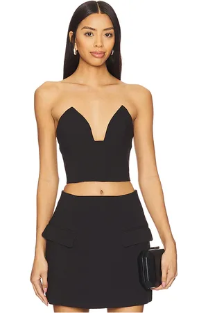 Bardot Top corto palabra de honor delphi en color talla 10 en - Black. Talla 10 (también en 12, 4, 6, 8).
