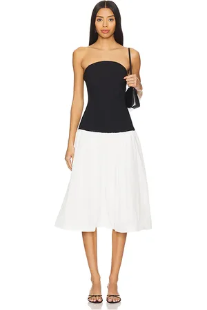 Amanda Uprichard Vestido valencia en color negro talla L en - Black. Talla L (también en M, S, XL, XS).