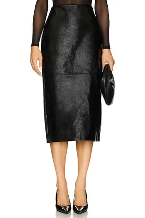 BROCHU WALKER Falda irene en color negro talla M en - Black. Talla M (también en S, XS).