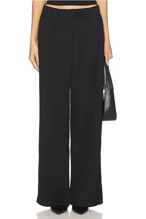 WeWoreWhat Pantalón con trabillas relaxed en color talla 0 en - Black. Talla 0 (también en 10, 12, 4, 6, 8).