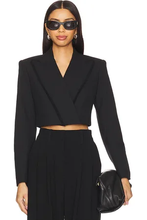Simkhai Blazer recortado cassian en color talla 2 en - Black. Talla 2 (también en 4, 6, 8).