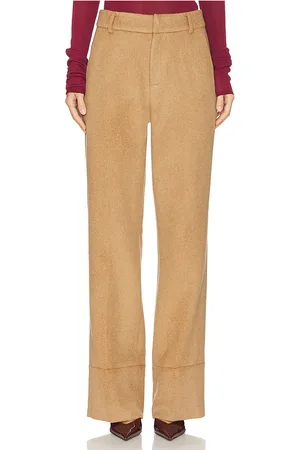 SER.O.YA Pantalón de lana cremello en color bronce talla L en - Tan. Talla L (también en M, S, XL, XS).