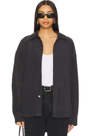WAO Camisa oversized corduroy en color gris talla L en - Grey. Talla L (también en M, S, XL/1X, XS).