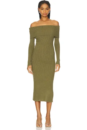 BLANK NYC Vestido jersey en color verde oliva talla L en - Olive. Talla L (también en M, S, XS).