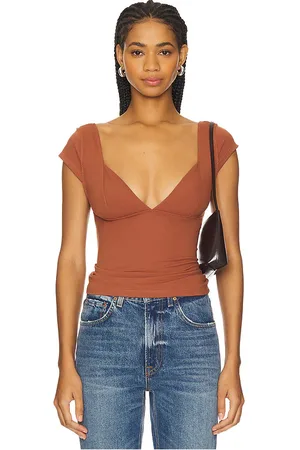 Free People Corsé cami intimately fp duo en color rojo ladrillo talla L en - Brick. Talla L (también en M, S, XL, XS).