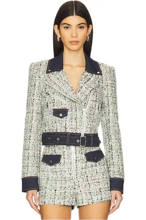 Cinq A Sept Chaqueta anya boucle zoe en color verde salvia talla L en - Sage. Talla L (también en M, S, XS).