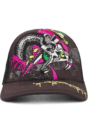 ED HARDY Sombrero rhinestone en color gris talla all en - Grey. Talla all.