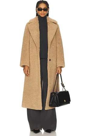 AllSaints Abrigo piel freddie en color beige talla L en - Beige. Talla L (también en M, S).