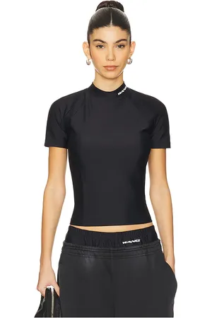 Alexander Wang Camiseta rashguard de manga corta en color talla S en - Black. Talla S (también en XS).