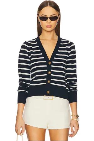 VERONICA BEARD Cárdigan con botones en la parte delantera solene en color azul marino talla L en - Navy. Ta