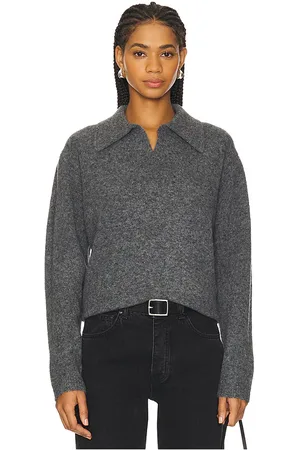 WAO Long sleeve sweater polo en color talla M en - Grey. Talla M (también en XL/1X, XS).