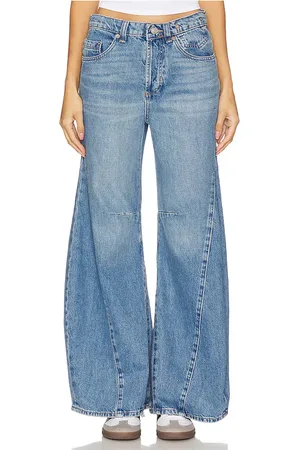 Free People Pantalones de pierna ancha y holgados we the free eden en color azul talla 28 en - Blue. Talla 28 (también en 24, 27