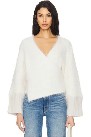 Free People Suéter envolvente y acogedor cozy en color blanco talla L en - White. Talla L (también en M, S, XL