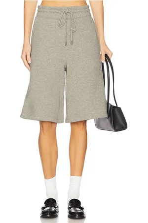 WAO Wide leg fleece short en color gris talla M en - Grey. Talla M (también en XS).