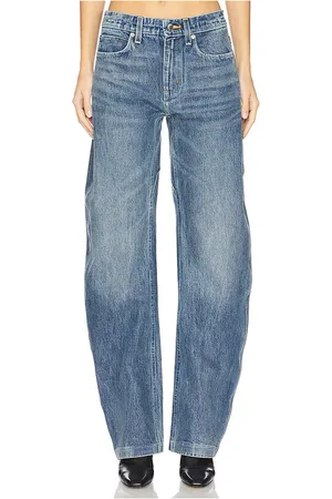 Alexander Wang Jean de tiro bajo con refuerzo arqueado mainline en color azul talla 23 en - Blue. Talla 23 (tambi