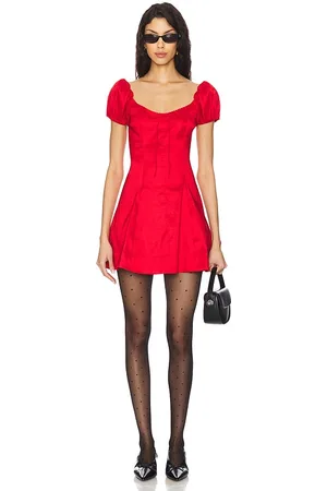 For Love & Lemons Minivestido zuri en color talla L en - Red. Talla L (también en M, S, XS).