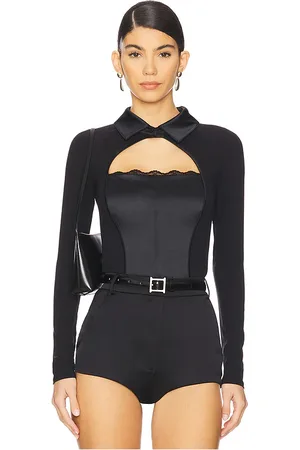 FLEUR DU MAL Body manga larga en color talla L en - Black. Talla L (también en M, S, XS).