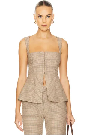 CLEA Delfina top en color bronce talla L en - Tan. Talla L (también en M, S, XS).