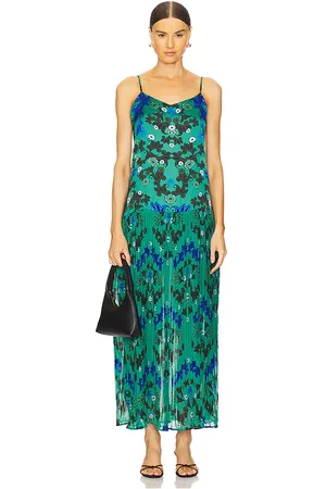 Agua Bendita Maxivestido itsel en color verde oscuro talla L en - Dark Green. Talla L (también en M, S, XS).