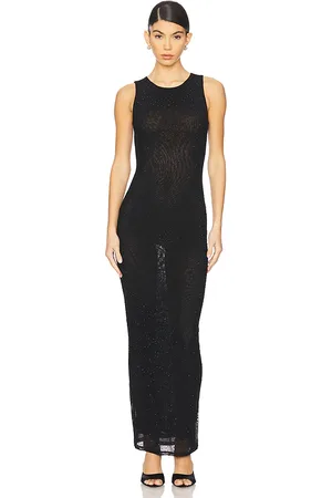 superdown Vestido lucienne en color talla L en - Black. Talla L (también en M, S, XS, XXS).