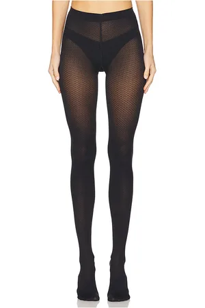Wolford Medias jacquard en color negro talla S en - Black. Talla S (también en XS).