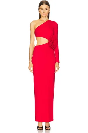 Michael Costello Vestido largo llona en color talla L en - Red. Talla L (también en M, S, XL, XS, XXS).