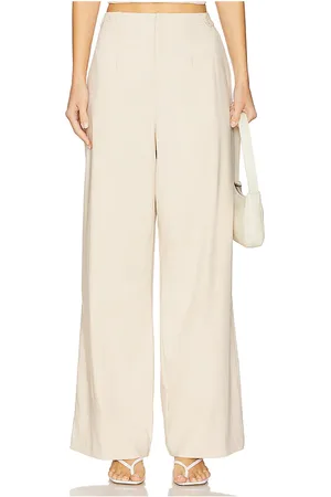 SOVERE Pantalón vaquero pierna ancha en color ivory talla L en - Ivory. Talla L (también en M, S, XL/1X, XS).