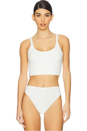 Barefoot Dreams Camisola cozychic luxe cropped cami en color blanco talla L en - White. Talla L (también en M, S, XL, XS).