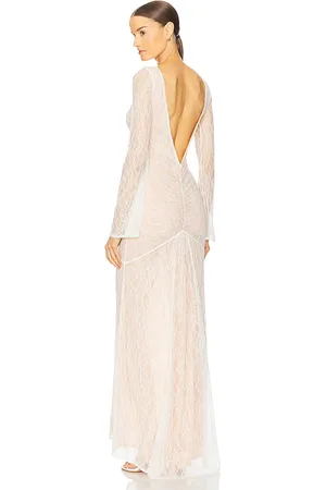 STONE_COLD_FOX Vestido largo luna en color talla M en - White. Talla M (también en S, XL).
